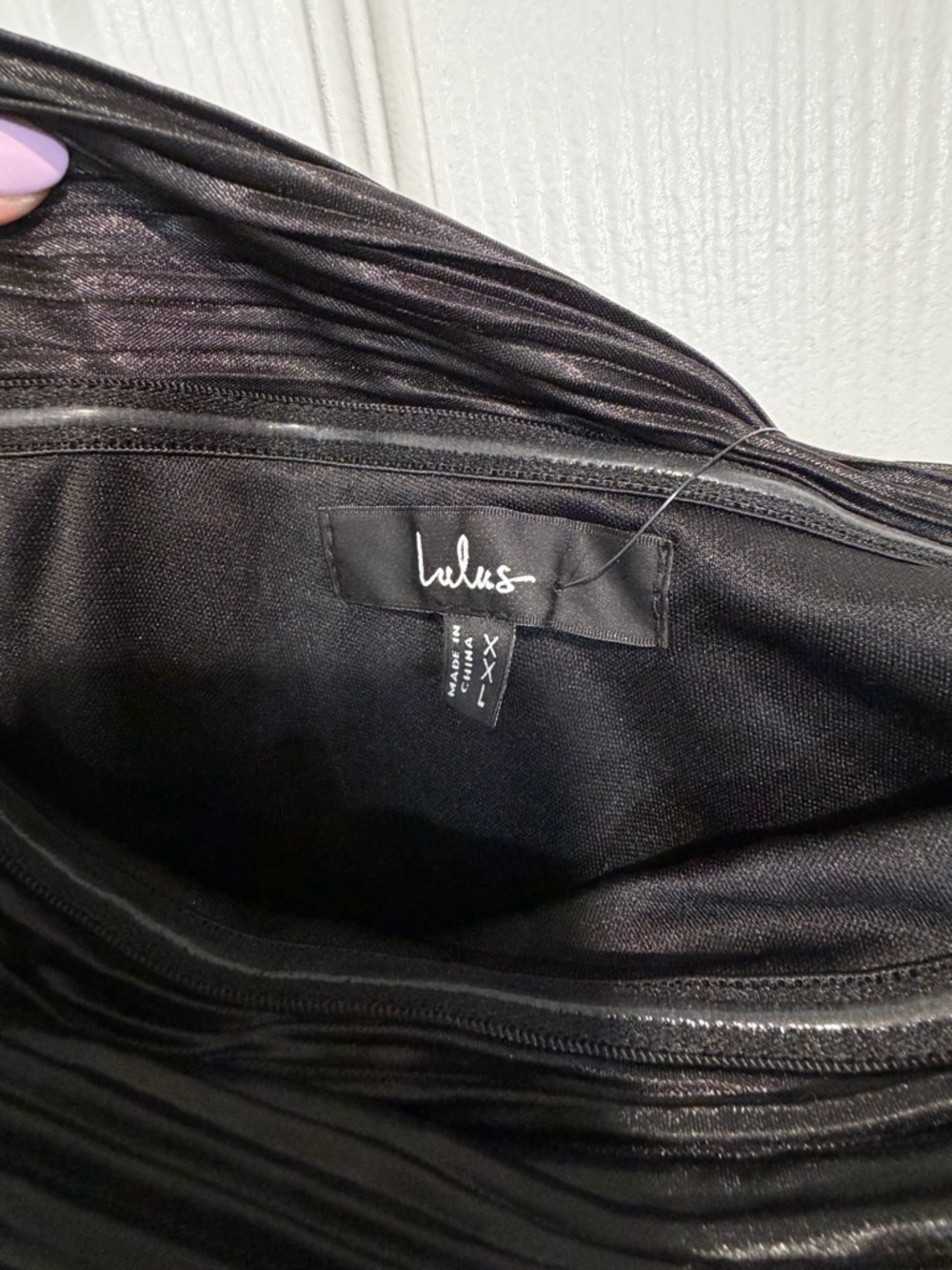 Lulus Poised Performance Black Plisse One-shoulder Maxi Dress - Size XXL - Picture 4 of 5